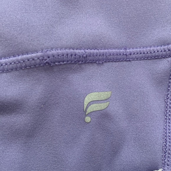 Purple fabletics biker shirts with colorful leash pockets! - Picture 4 of 5